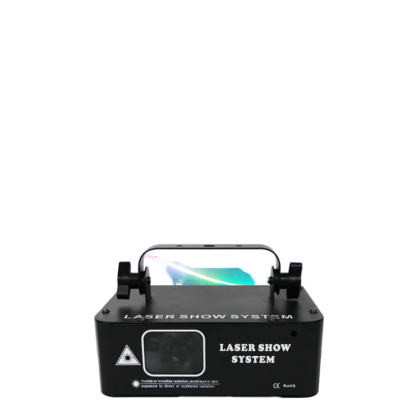 One-Head Laser Lamp Projector with DMX Animation Full Color Party Beam Lights Sound Activated for Night Club Dance Floor