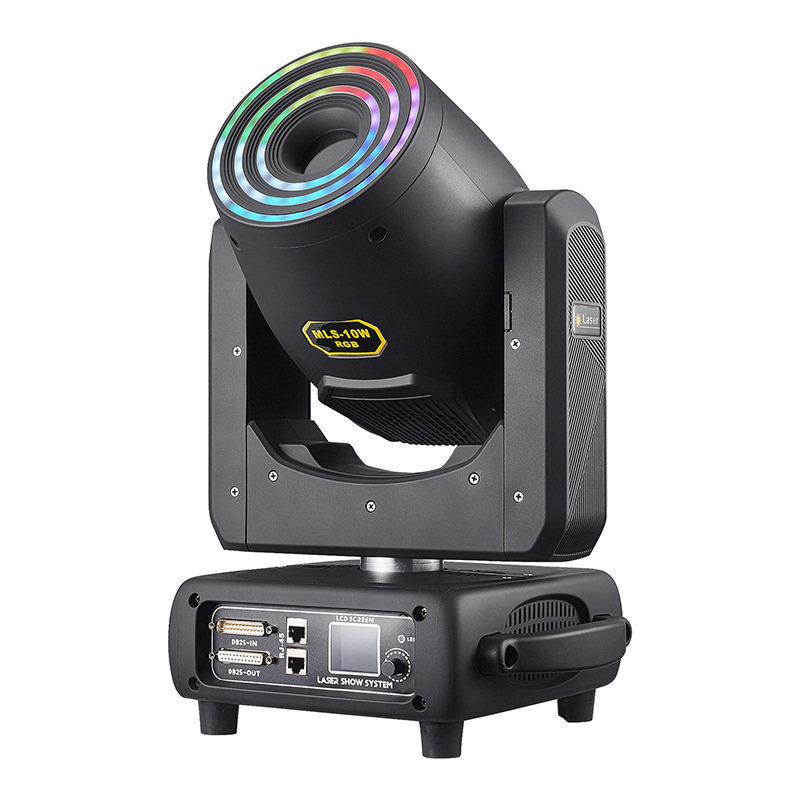 RGB Full Color Laser Moving Head Light Bar LED Stage Lighting Wedding KTV Aluminum Aperture Animation Rotating Effect DMX512