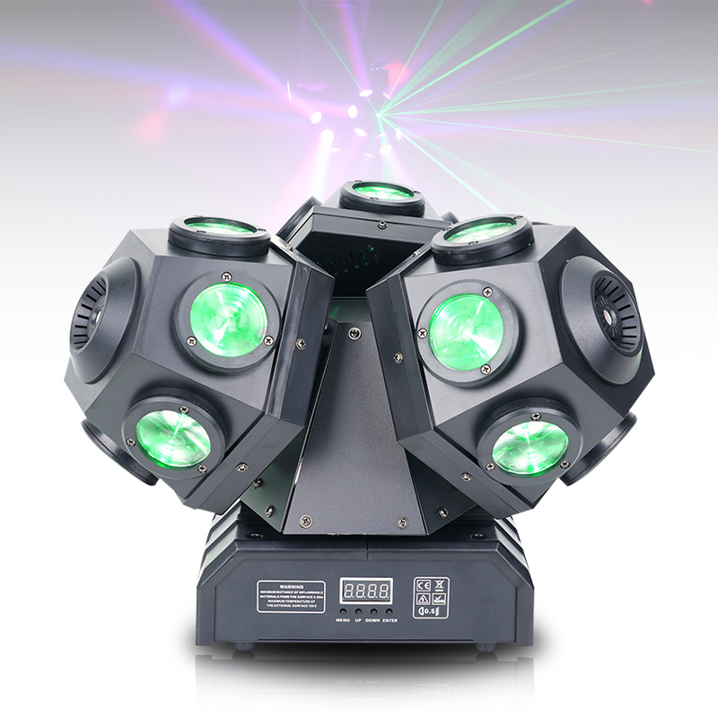 Customizable Three-Head Disco Laser 200W Stage Light RGBW Mixing LED IP33 Moving head Lights for Party Aluminum E27